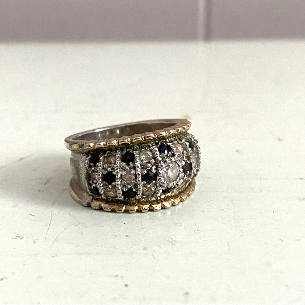 Vintage Sterling Gem Stone Statement Ring